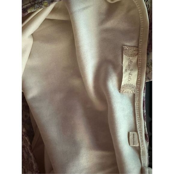 Altard State Womens Bohemian Tunic Dress Empire Waist Semi Sheer Floral Lined M - Picture 7 of 12